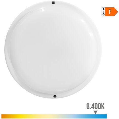 Aplique redondo led con sensor crepuscular y de movimiento 18w 1820lm 6.400k luz fría edm