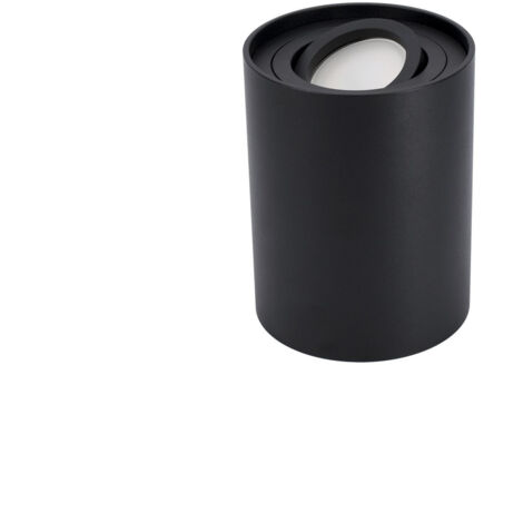 Aplique redondo para bombillas GU10 Negro Orientable