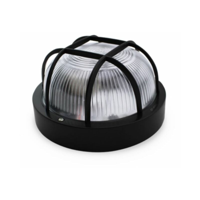 

Aplique redondo de termoplástico con rejilla NEGRO E27 GSC 0700157