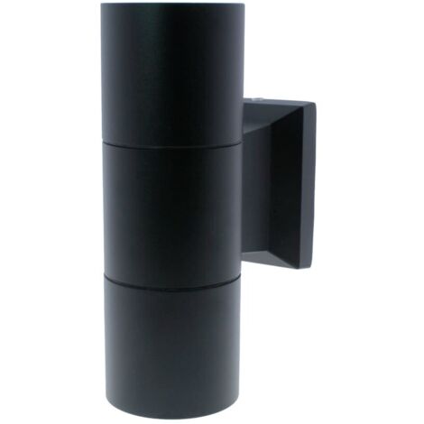 Aplique “Relax” de dos luces (2xGU10) IP54 fabricado en aluminio color negro