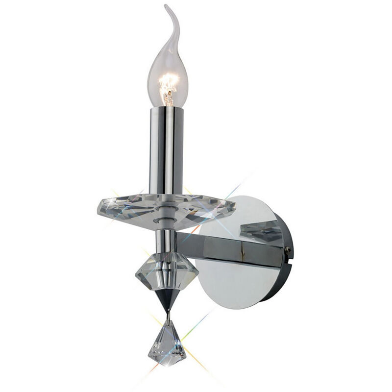 Inspired Renzo Aplique Conmutado E14 Cromo Pulido/Cristal