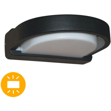 Aplique SABOR. IP54 1xE27 L.27xAn.25xAl.8cm Aluminio+Plástico Negro/Blanco