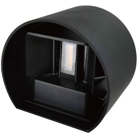 Aplique SALAS IP65 2x3W LED 500lm 6000K L.14xAn.12xAl.10cm Negro