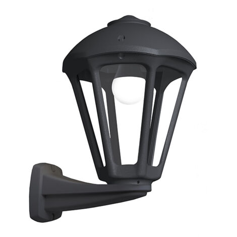 Aplique SANDRO 1xE27 IP55 L.24xAn.28xAl.36,5cm resina negra