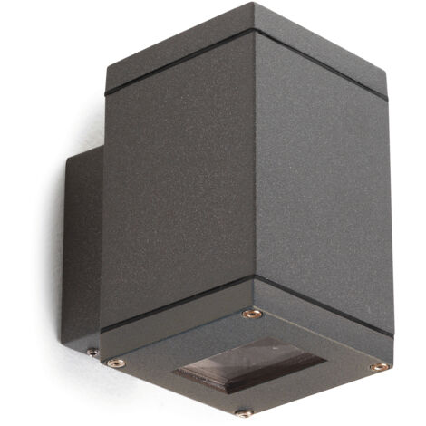 Aplique SETH Large Square IP65 GU10 50W Antracita