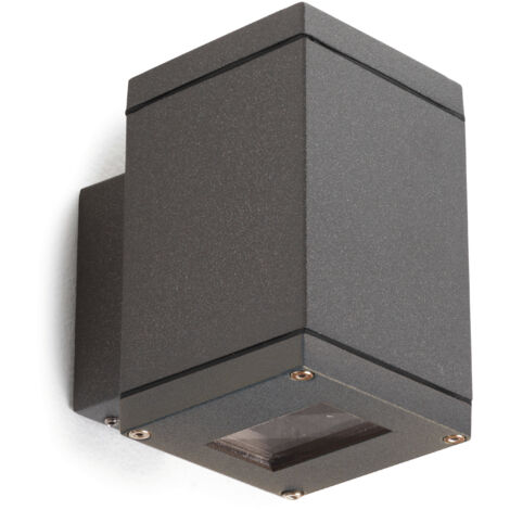 Aplique SETH Large Square IP65 LED SMD AC 8.70W 1120lm CRI80 4000K Antracita