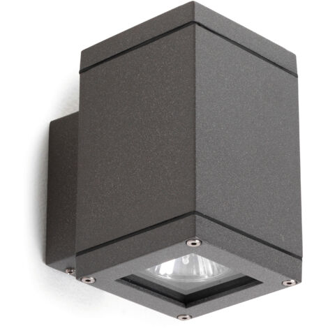 Aplique SETH Medium Square IP65 GU10 50W Antracita