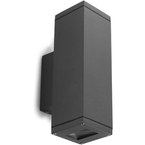 Aplique SETH Square IP65 LED SMD AC 2x4W 500lm CRI80 3000K up-down Antracita