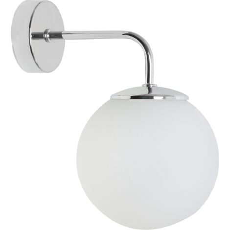APLIQUE SIENA CROMADO 1 PANTALLA PLANA BLANCA E14