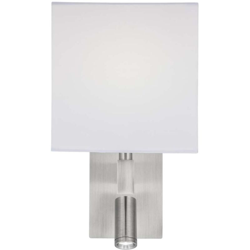 

Aplique de pared modelo Brais acabado niquel satinado 29 cm(alto) 19 cm(ancho) 23 cm (fondo)