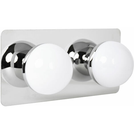 Aplique SIRLA 2x5W LED 1100lm 4000K IP44 L.10xAn.5xAl.10cm cromo