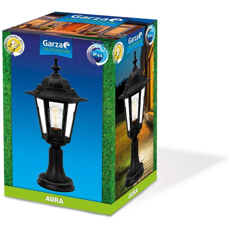 

Aura Aplique Sobremuro, E27, Negro y Azul - Garza