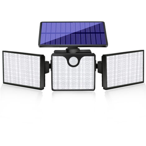 Aplique solar de pared con detector de movimiento para iluminación exterior impermeable, ideal para el hogar y el jardín.