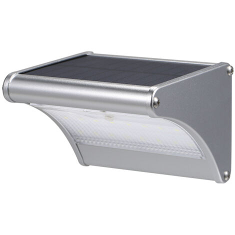 Aplique solar de pared con detector de movimiento por radar, resistente al agua y con carcasa de aleación de aluminio.