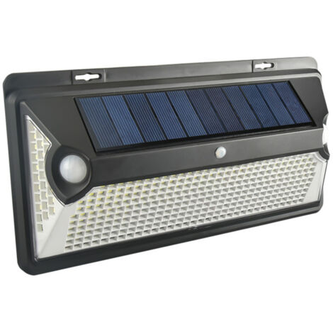 Aplique solar de pared LED IP44 de 360° con doble sensor y 2 baterías de 1200 mAh.
