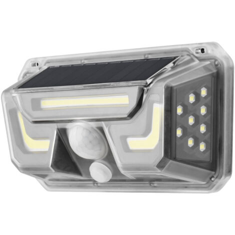 Aplique solar de pared para exteriores con 37 LED, sensor de movimiento, resistente al agua IP65, encendido/apagado automático, ideal para jardín, entrada de vehículos, patio, terraza o garaje.