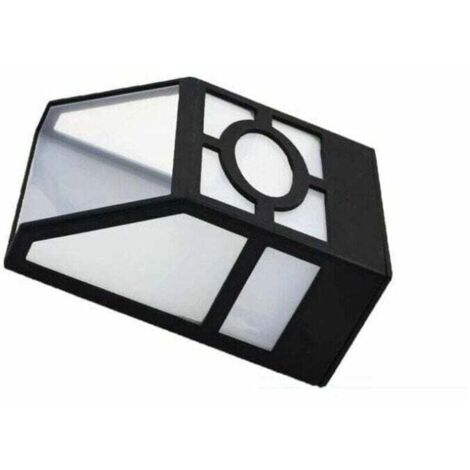 Aplique solar de pared retro, panel LED solar, aplique de pared impermeable para exteriores, luz blanca
