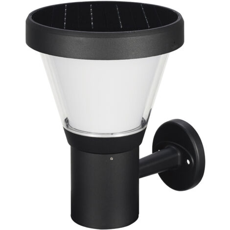 Aplique solar ERGO IP65 LED SMD 4.50W 435lm(250lm)/445lm(250lm) CRI80 3000K/4000K 90º Crepuscular Negro