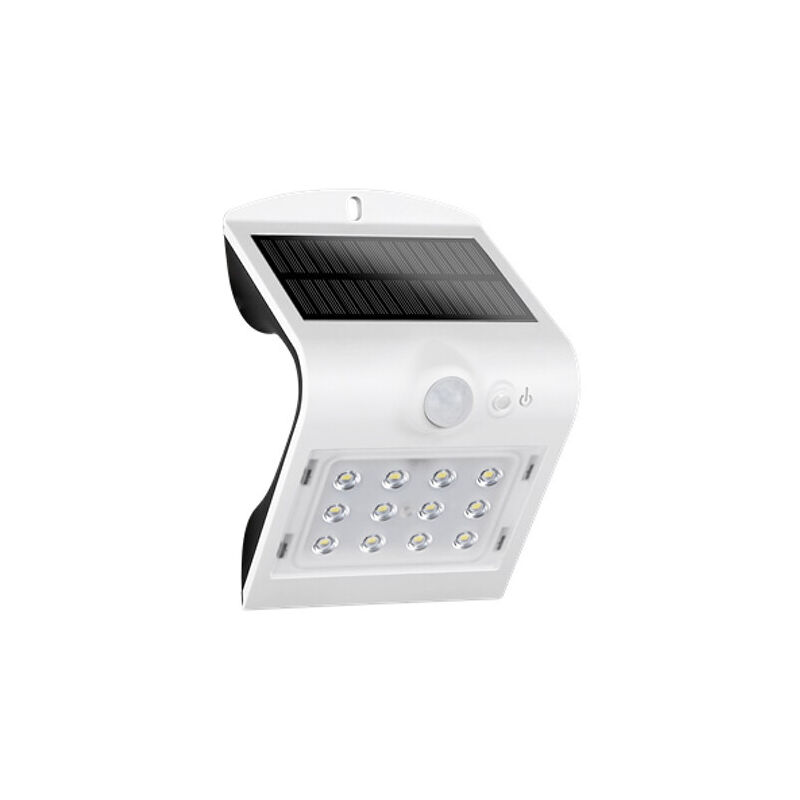 

Aplique solar Led blanco recargable con sensor y doble luz 1,5W 220Lm (F-Bright 2075000)