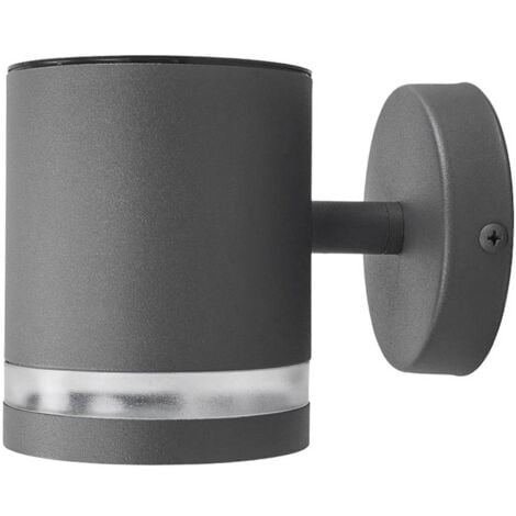 Aplique solar LED de pared exterior Melinda gris