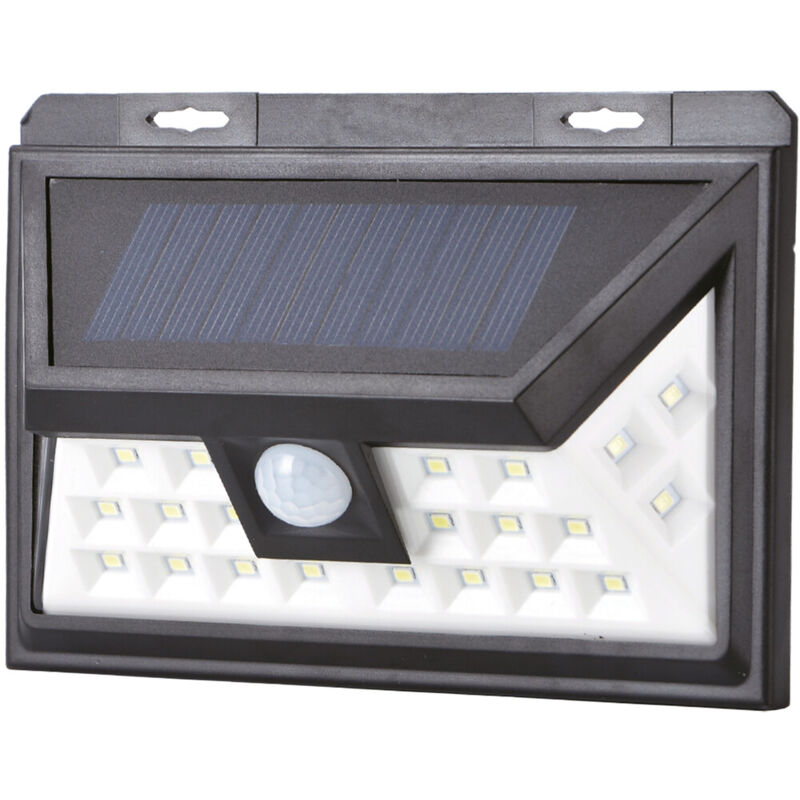 

Aplique solar Led negro con sensor crepuscular y de movimiento 5W 300Lm (Electro DH 81.775/1)