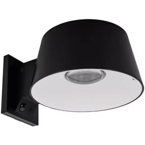 Aplique solar pared 1000lm 4000k ip54 negro VITO