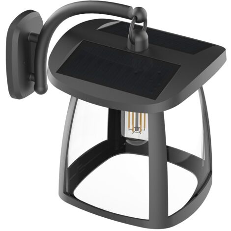 Aplique solar zeffa 350lm 4000k 3.18w negro aplique solar ze