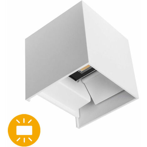 Aplique SOR IP65 2x5W LED 800lm 3000K L.10xAn.10xAl.10cm Blanco