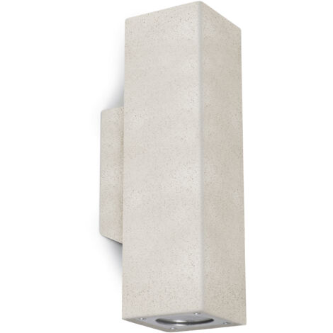 Aplique STONE Square IP65 GU10 2x12W up-down Concrete blanco