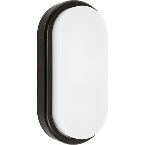 INTERLUSA Aplique SURF ECOVISION oval IP65 1x12W LED 960lm 6400K 120°L.10xAn.5xAl.20cm Plicarbonato (PC) Negro