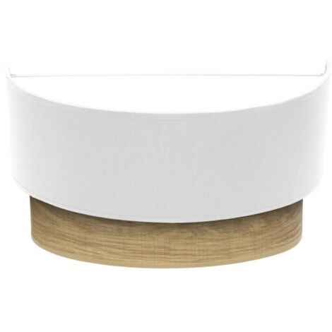 Aplique tania 1xe27 blanco/madera clara 15x30x16 cm