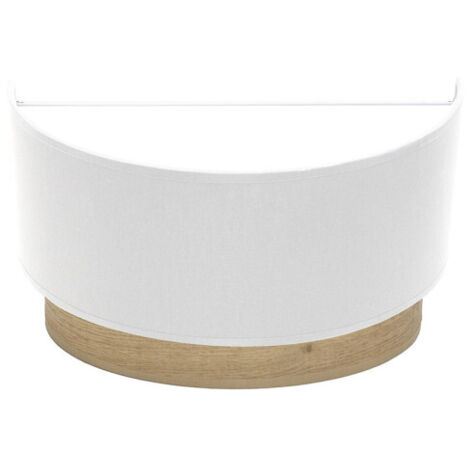 Aplique tatiana 1xe27 blanco-madera clara 17x30x15 cm