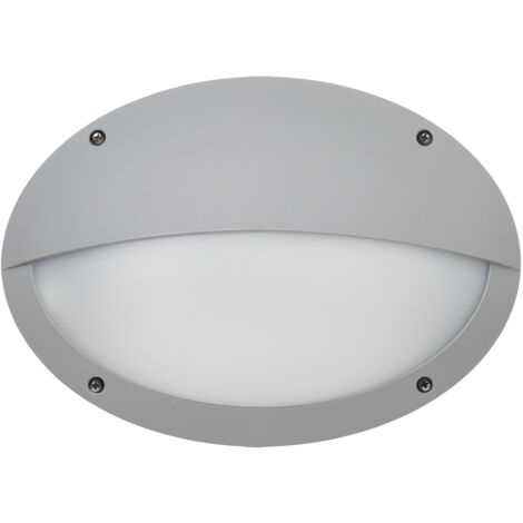 Aplique TEIA Hor. Hood IP66 E27 23W Gris