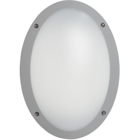 Aplique TEIA Oval IP66 E27 23W Gris