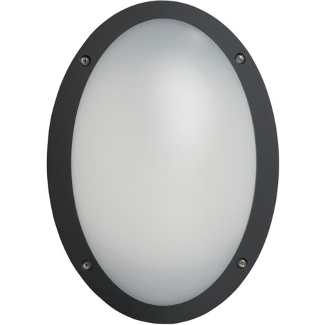 Aplique TEIA Oval IP66 E27 23W Negro