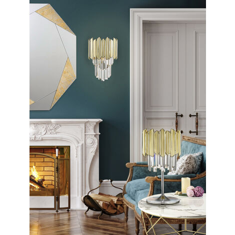 APLIQUE TIARA 1L CROMO-ORO