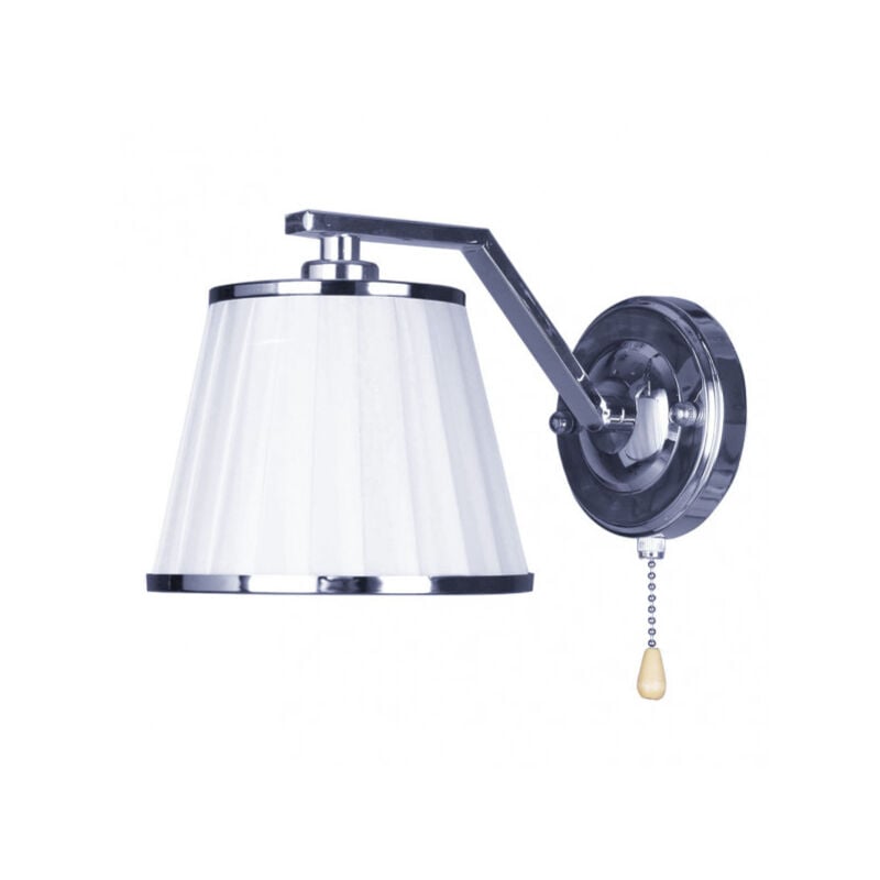 Fabrilamp - akunadecor - Lampe murale Trebol 1xe14 Chrome Blanc écran 15x25x15,5cm