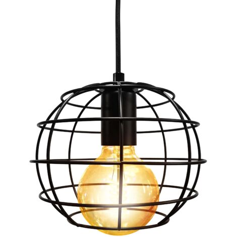 Aplique vintage colgante E27 matel redondo