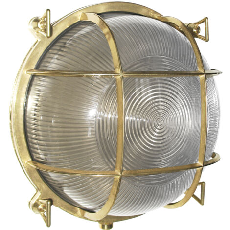 Aplique vintage OTTONE Round IP54 E27 42W Latón