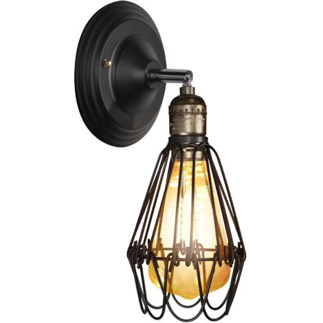 Aplique vintage pared E27 matel 100x190mm