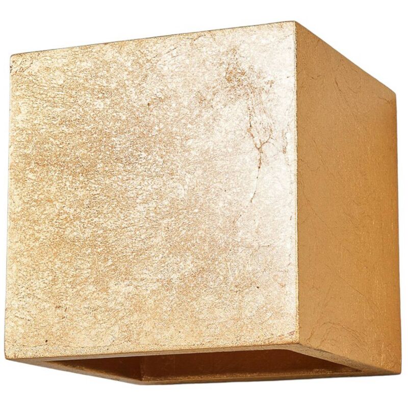 

Lindby - Aplique Yade en forma de cubo, color dorado