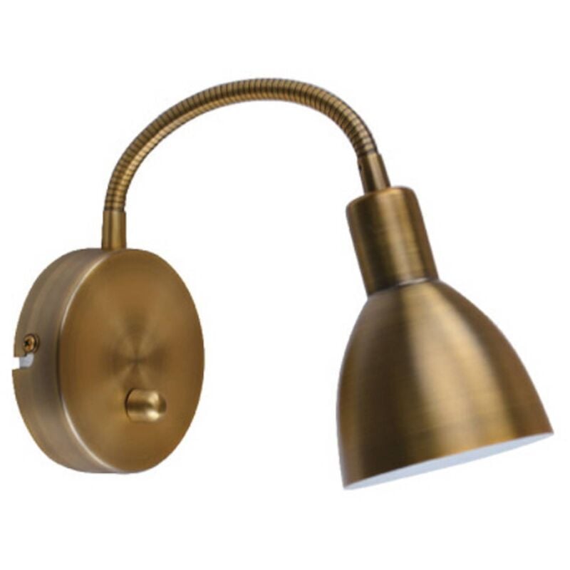 

Lindby - Aplique Amrei flexible de color latón antiguo