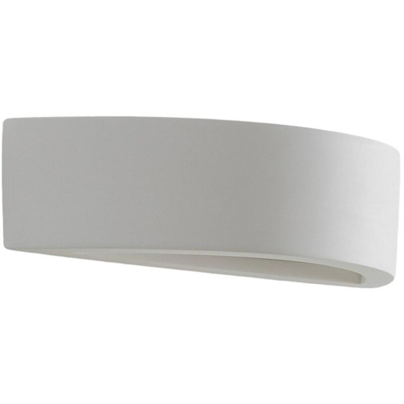 

Lindby - Aplique Konstantin arqueado de yeso blanco
