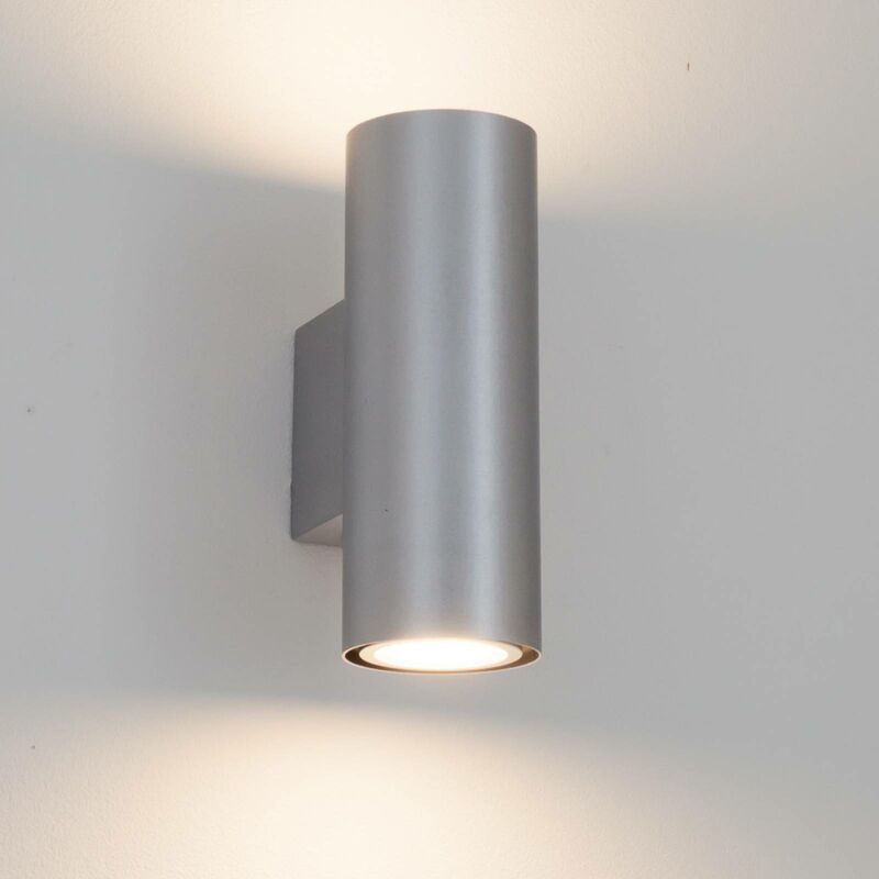 

Lampenwelt - Aplique LED Kabir plateado, 2 puntos de luz