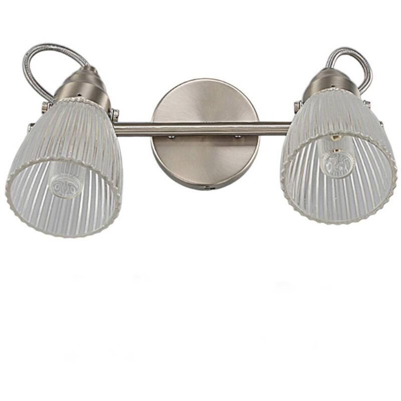 

Aplique LED Kara para baño con vidrio acanalado
