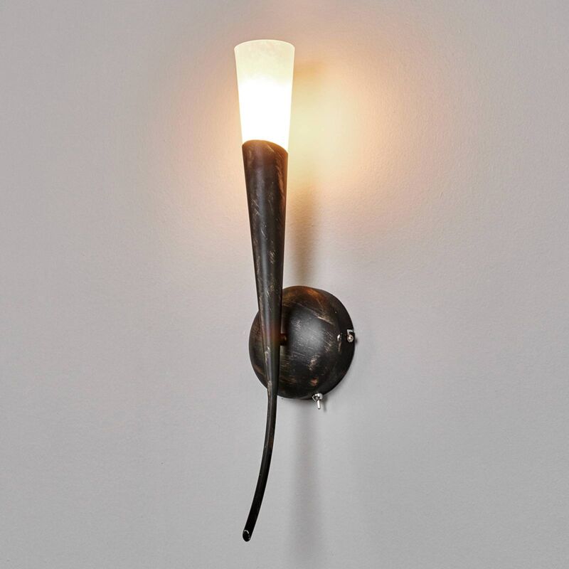 

Lindby - Aplique LED Sander forma de antorcha, marrón óxido