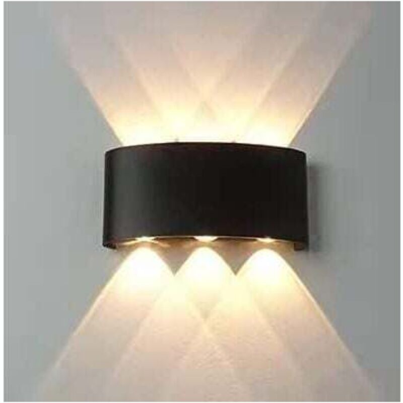 Aiperq Schwarz Apliques De Pared, Lámpara De Pared Exterior Impermeable, Iluminación De Jardín, Aluminio, Interior, Dormitorio, Sala De Estar, Escalera, Pasillo, Luz De Pared