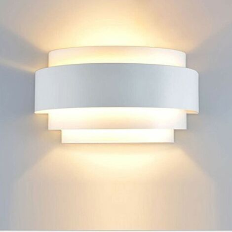 Apliques de Pared Led Moderna Lámpara de Pared Interior Iluminación (Blanco) para Dormitorio Cocina Comedor Restaurante Hotel