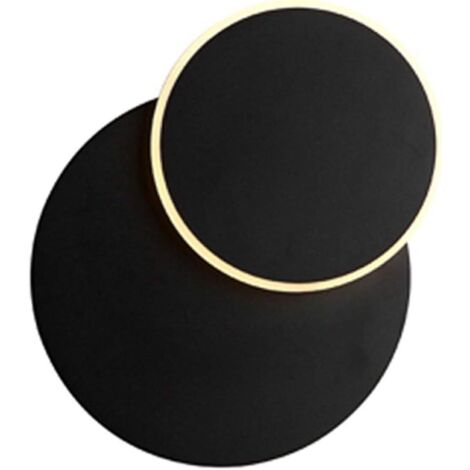 Apliques de pared para interiores de 8 W, color negro, giratorios 360°, luz blanca cálida de 3000 K, iluminación para sala de estar, escalera, dormitorio