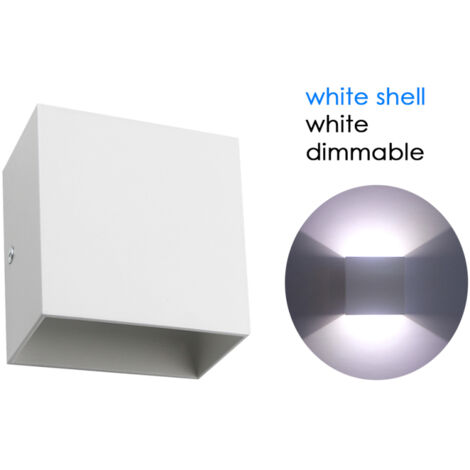 Apliques LED cúbicos de pared de 6W CA 85-265V, estilo COB moderno, para pasillo, escalera, dormitorio, entrada, porche.